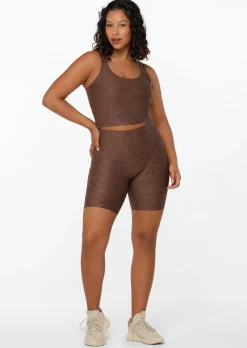 Lorna Jane Thermo Tech High Fold Bike Short ChocolateMarlPrint Online