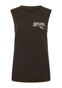 Lorna Jane Track Star Muscle Tank Volcano
