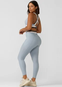 Lorna Jane Transform Rib Booty Ankle Biter Leggings GlaciaBlue Best