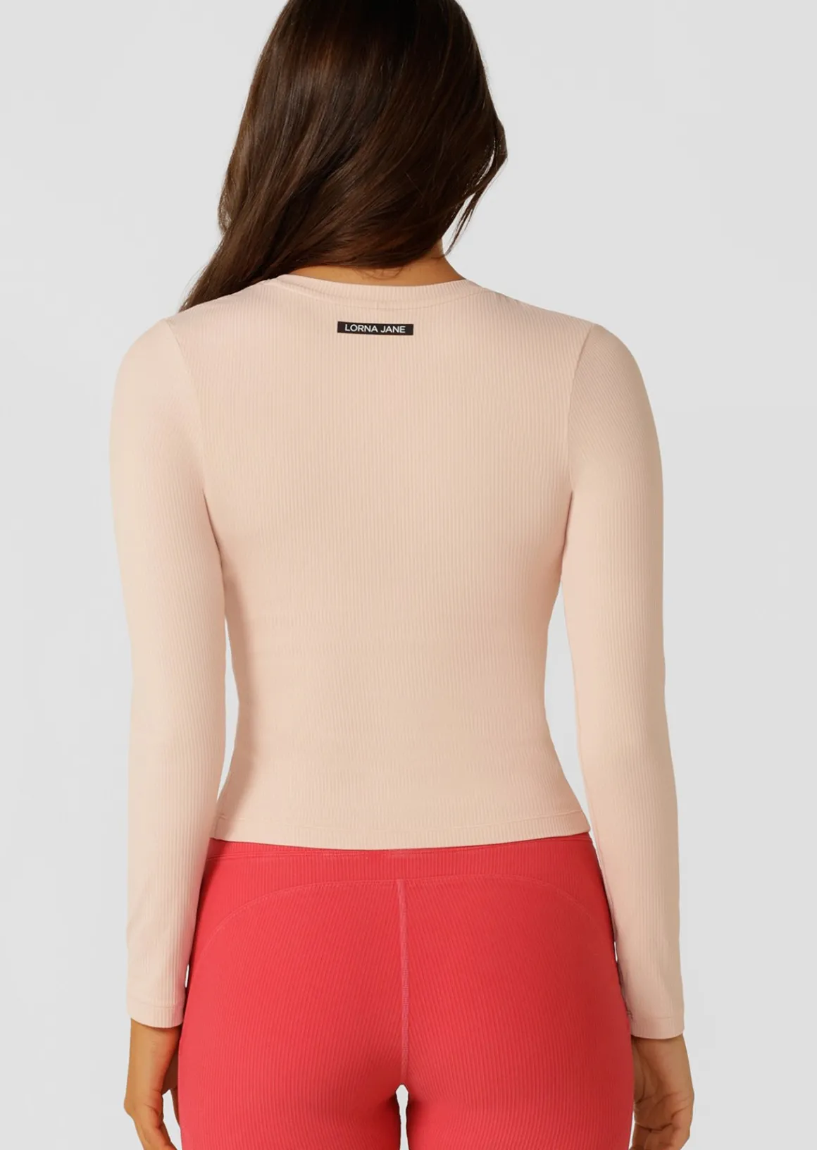 Lorna Jane Ultimate Comfort Long Sleeve Rib Top DarkDustyPink Hot