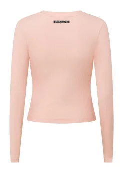 Lorna Jane Ultimate Comfort Long Sleeve Rib Top DarkDustyPink Hot