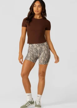 Lorna Jane Ultimate Comfort Rib T-Shirt Espresso Hot