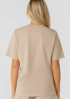 Lorna Jane Ultimate Weekender Relaxed T-Shirt Latte Discount