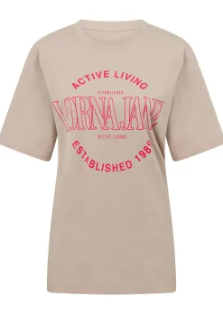 Lorna Jane Ultimate Weekender Relaxed T-Shirt Latte Discount