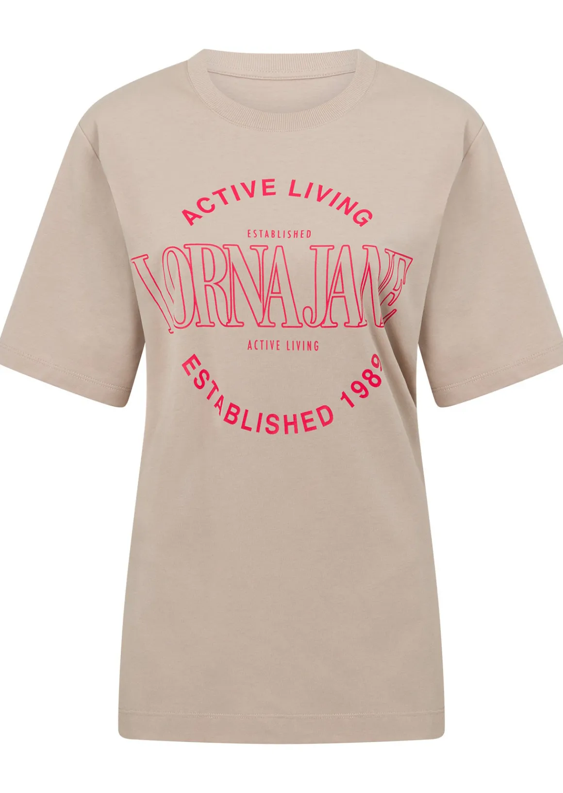 Lorna Jane Ultimate Weekender Relaxed T-Shirt Latte Discount