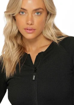 Lorna Jane Vacation Crimped Rash Vest Black Discount
