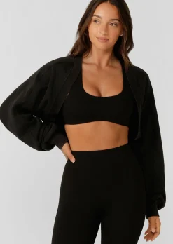 Lorna Jane Warm Up Shrug WashedBlack New