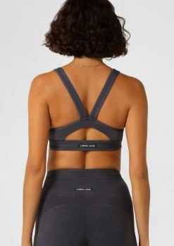 Lorna Jane Weekender Washed Sports Bra WashedMidnightBlue Discount