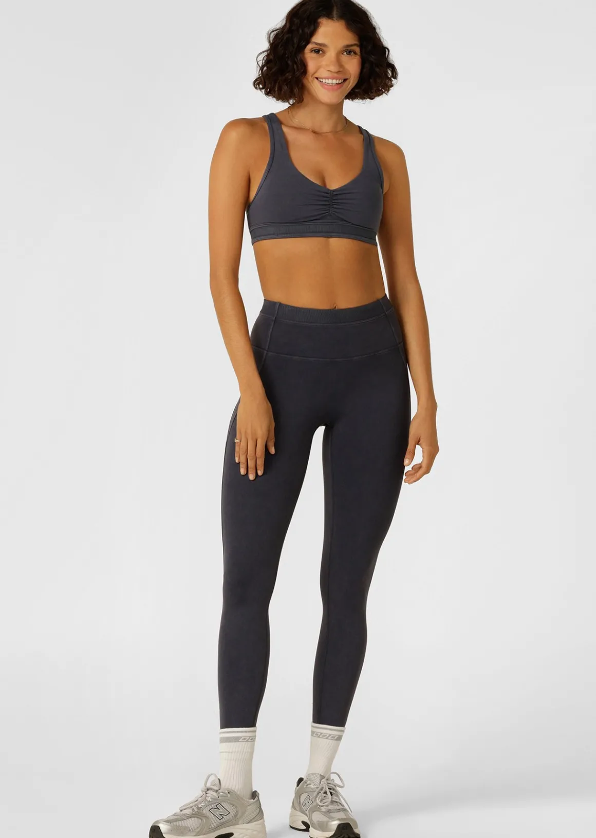 Lorna Jane Weekender Washed Sports Bra WashedMidnightBlue Discount
