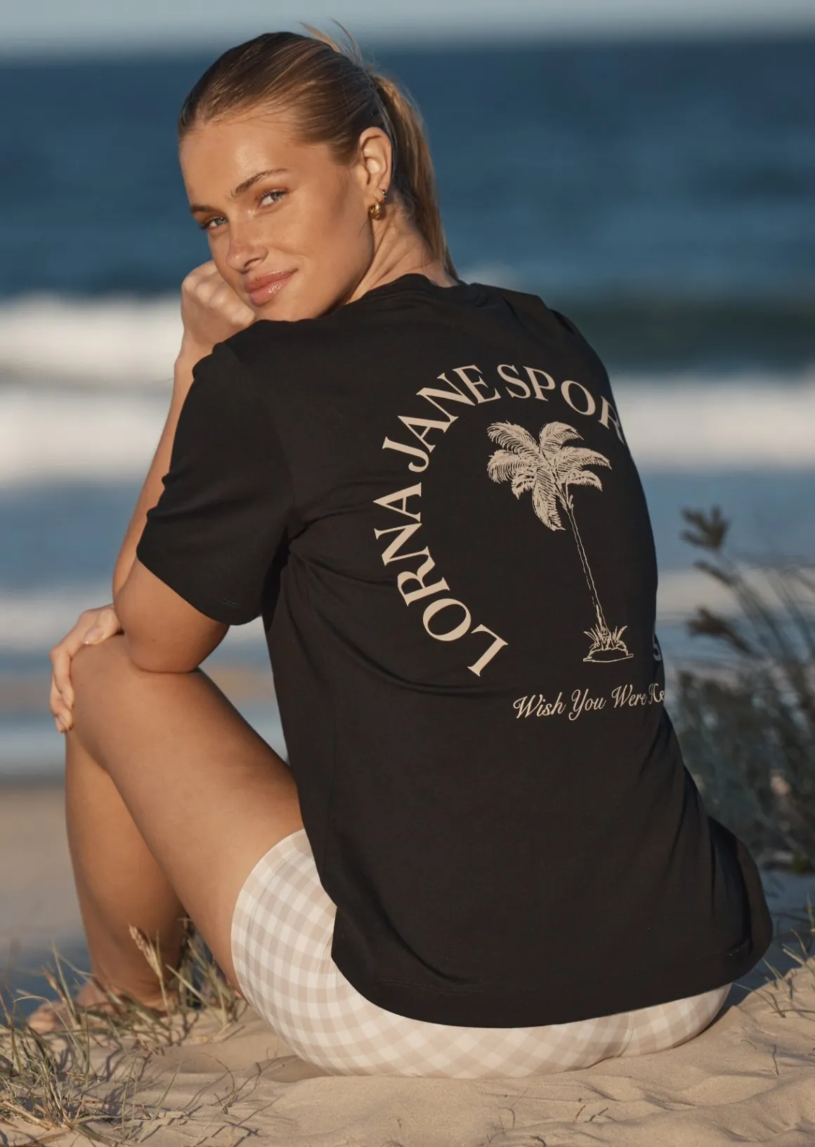 Lorna Jane Wellness Retreat Relaxed T-Shirt Black