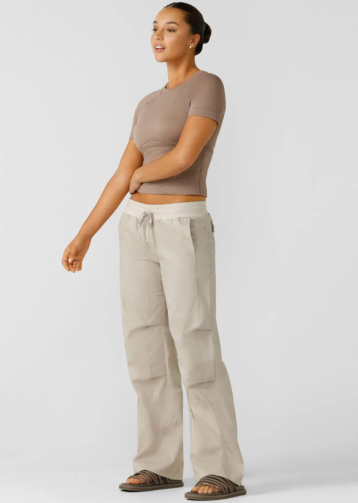 Lorna Jane Wide Leg Flashdance Pant OffWhite