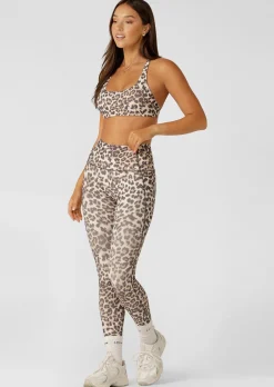 Lorna Jane Wildcat Hi-Fold No Ride Ankle Biter Leggings WildcatPrint Clearance