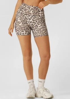 Lorna Jane Wildcat Hi-Fold No Ride 12cm Bike Shorts WildcatPrint Sale