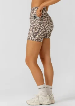 Lorna Jane Wildcat Hi-Fold No Ride 12cm Bike Shorts WildcatPrint Sale