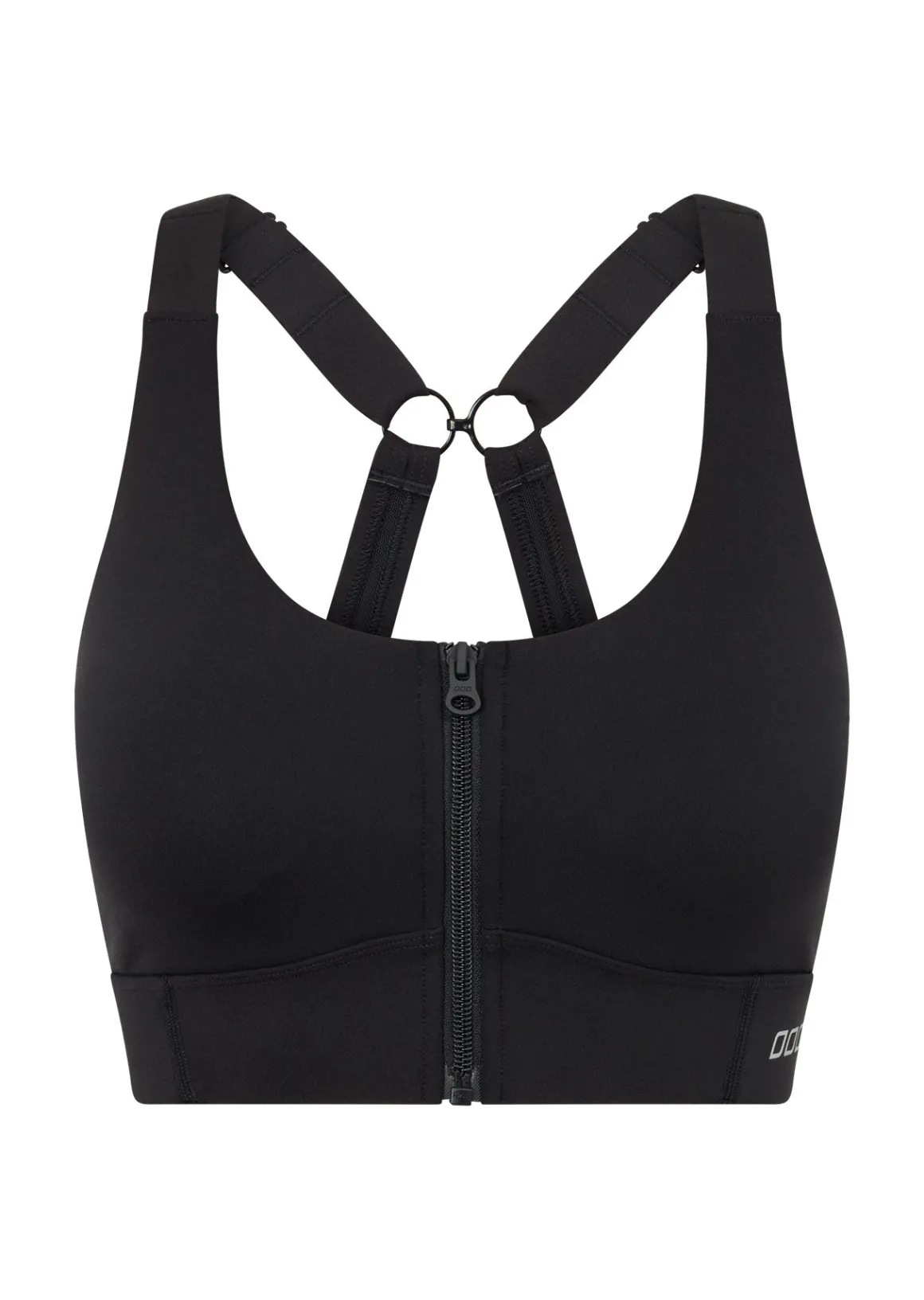 Lorna Jane Zip & Go Sports Bra Black Hot